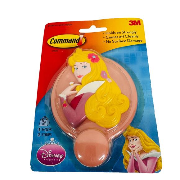 5 for $25| 3M Command Strip Disney Princess Sleeping Beauty Large Knob Coat - Picture 1 of 4